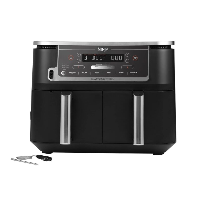 Ninja AF300UK Dual Zone Air Fryer - 7.6L, 2 Drawers, 6-in-1 Cooking, Energy Efficient, Oil-Free, Non-Stick, Dishwasher Safe, Black/Silver - Image 5