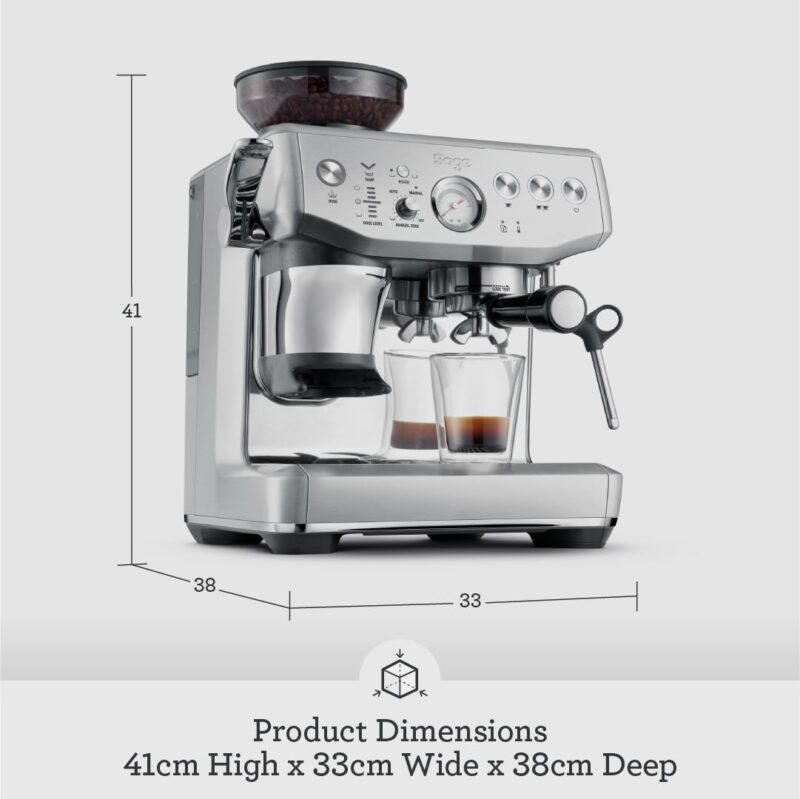 Sage Barista Express Impress – Bean-to-Cup Espresso Machine with 25-Setting Grinder & Milk Frother, Brushed Stainless Steel - Image 7