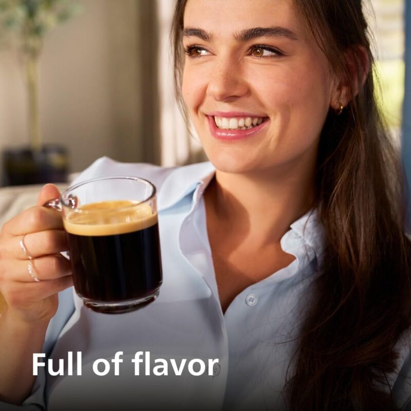 Philips 5500 Series EP5546/70 – Fully Automatic Espresso Machine with LatteGo, SilentBrew, QuickStart & 20 Hot & Iced Beverages (Black/Silver) - Image 5