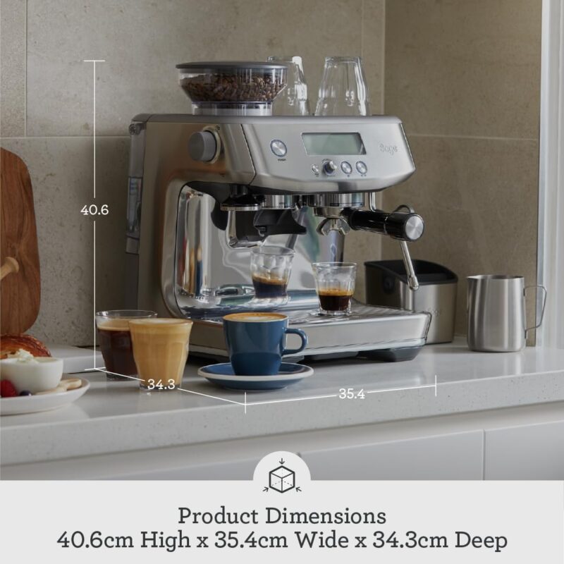 Sage Barista Pro Espresso Machine – Bean-to-Cup with Integrated Grinder, ThermoJet Heating & Milk Frother, Brushed Stainless Steel - Image 22