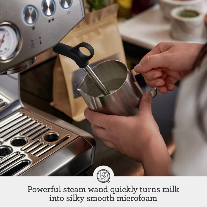 Sage Barista Express Impress – Bean-to-Cup Espresso Machine with 25-Setting Grinder & Milk Frother, Brushed Stainless Steel - Image 6