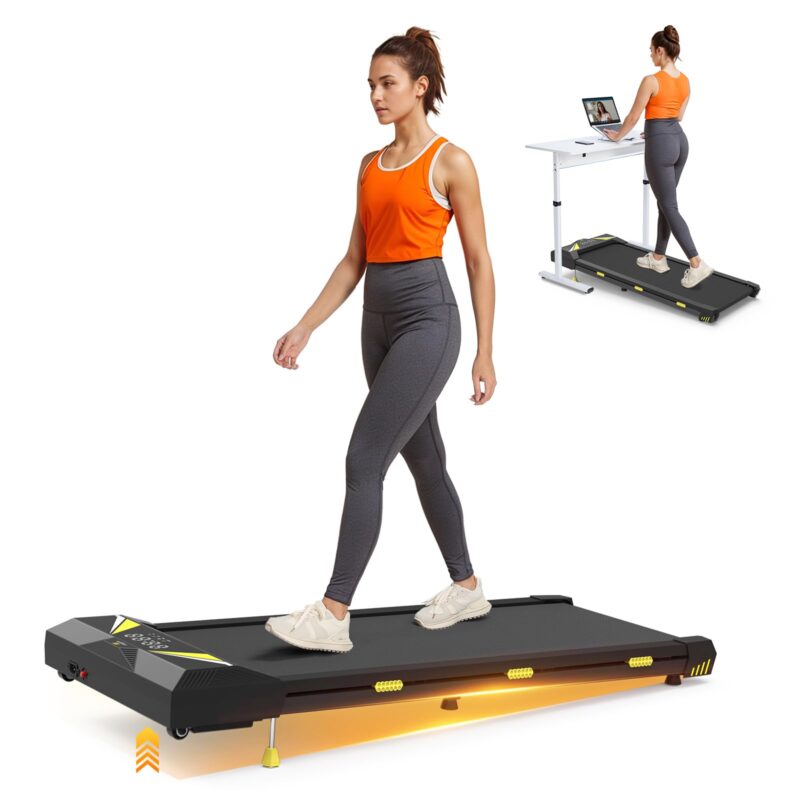 Sperax 3-in-1 Under-Desk Walking Pad – App & Remote-Controlled Vibration Treadmill, 2.5 HP Quiet Motor, 9% Auto-Incline (Red) - Image 5