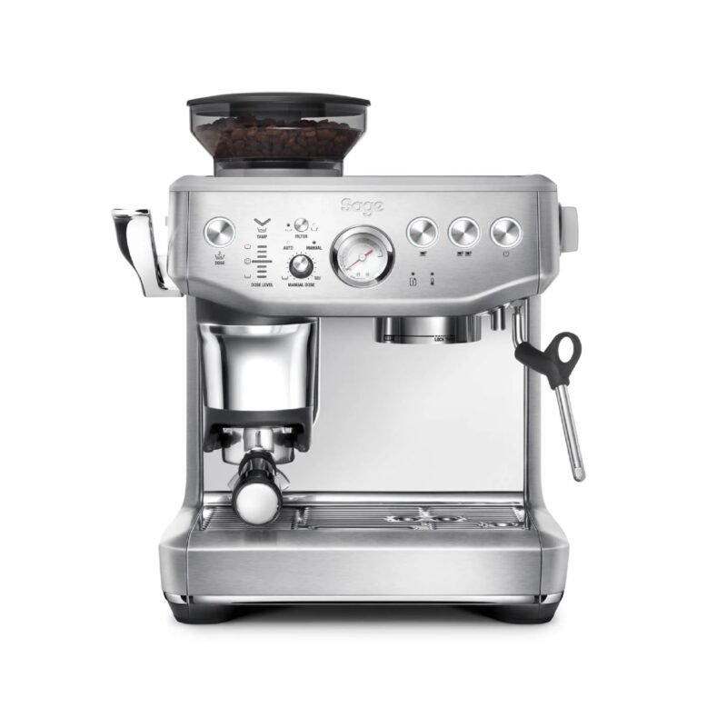 Sage Barista Express Impress – Bean-to-Cup Espresso Machine with 25-Setting Grinder & Milk Frother, Brushed Stainless Steel