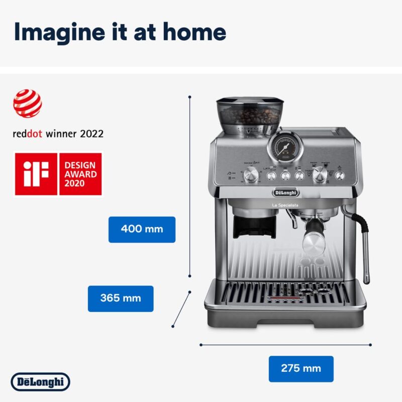 De’Longhi La Specialista Metal EC9155.MB – Barista-Style Pump Espresso & Cappuccino Machine with Sensor Grinder, 1450 W, Metal Black - Image 35