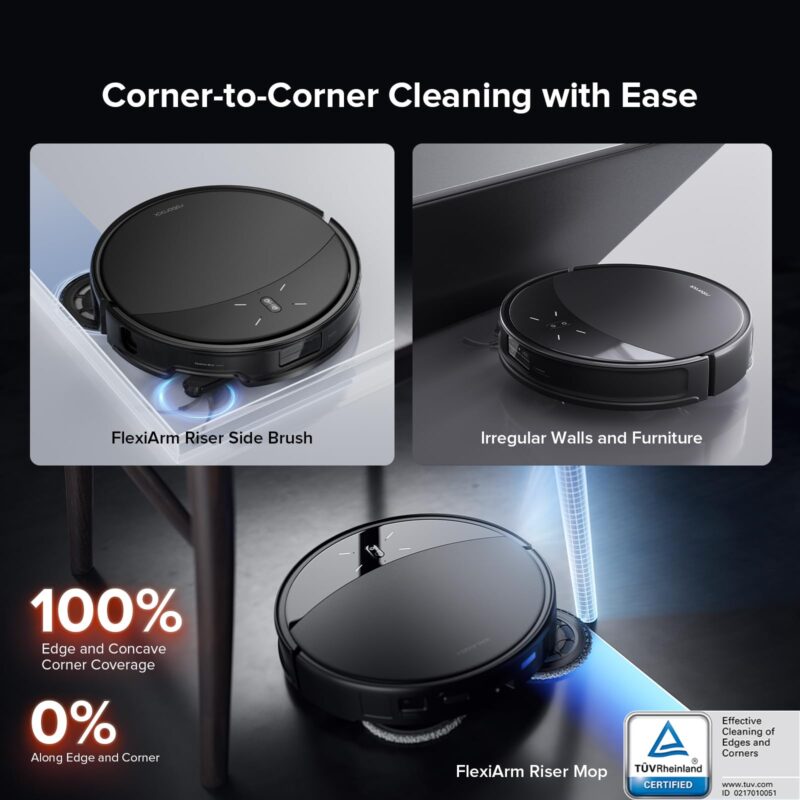 Roborock Saros 10R Robot Vacuum and Mop – Ultra-Slim 3.14”, Powerful Suction, Zero-Tangling, Self-Emptying, Smart Mapping, Hot Air Drying, Pet-Friendly – Black - Image 5