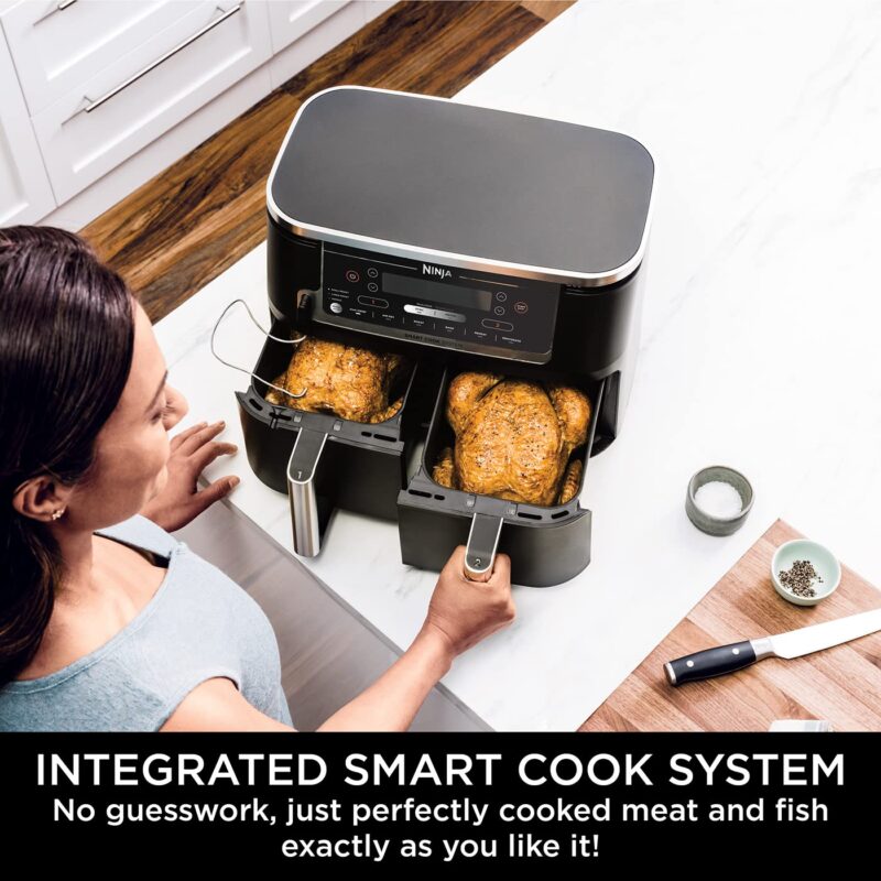 Ninja AF300UK Dual Zone Air Fryer - 7.6L, 2 Drawers, 6-in-1 Cooking, Energy Efficient, Oil-Free, Non-Stick, Dishwasher Safe, Black/Silver - Image 48