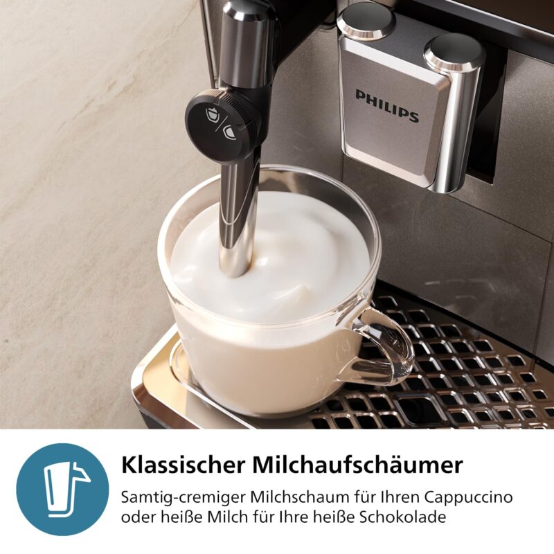 Philips Series 2200 Fully Automatic Espresso Machine with Milk Frother – EP2220/10, Ceramic Grinder, Matt Black - Image 6