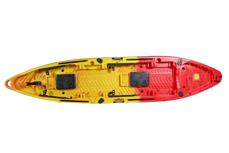 BKC Brooklyn 13.0 Pro Tandem 12′ 8″ Sit-On-Top Fishing Kayak – 2-3 Person HDPE Tandem Kayak with Dual Adjustable Seats & Rod Holders - Image 13