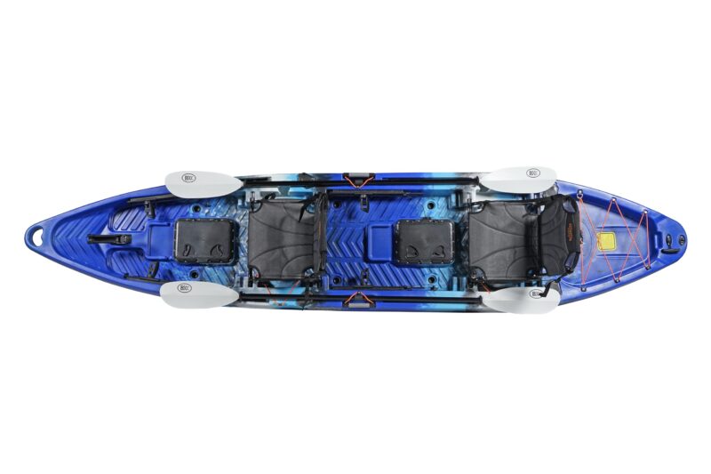 BKC Brooklyn 13.0 Pro Tandem 12′ 8″ Sit-On-Top Fishing Kayak – 2-3 Person HDPE Tandem Kayak with Dual Adjustable Seats & Rod Holders - Image 29