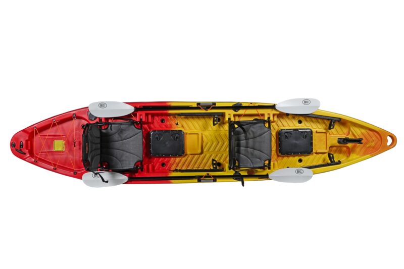BKC Brooklyn 13.0 Pro Tandem 12′ 8″ Sit-On-Top Fishing Kayak – 2-3 Person HDPE Tandem Kayak with Dual Adjustable Seats & Rod Holders - Image 17