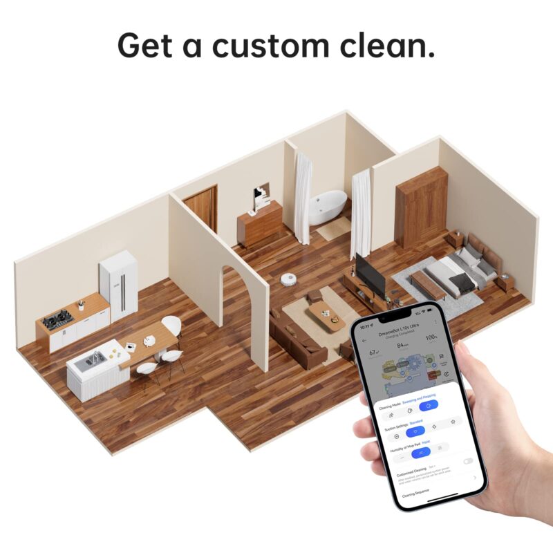 Dreame L10s Ultra Gen 2 Robot Vacuum and Mop – 10,000Pa Suction, Smart MopExtend, AI Pathfinding, Auto-Cleaning & Drying, Self-Empty Base, Pet & Carpet Optimized - Image 8