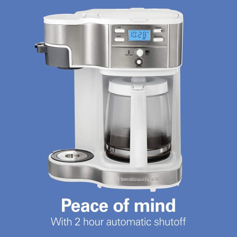 Hamilton Beach 2-Way Coffee Maker – 12-Cup Programmable Drip Machine & Single Serve Brewer, Auto Pause & Pour, Eco-Friendly, Dual Water Reservoirs, Black (49980R) - Image 12