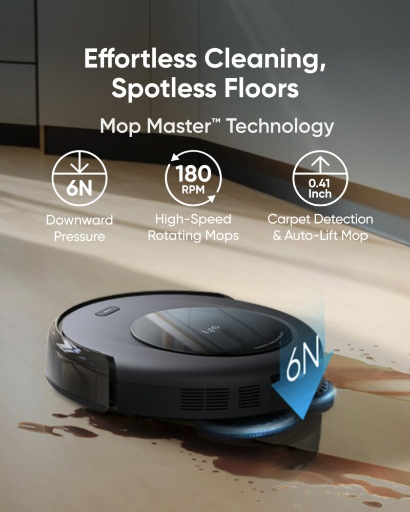 eufy Omni C20 Robot Vacuum and Mop Combo | 7000Pa Suction, Self-Emptying, Auto Mop Wash & Dry, Ultra-Slim, All-in-One Cleaning Station - Image 23