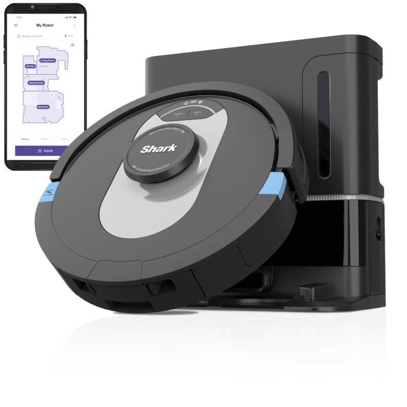 Shark UR2500SR AI Ultra Robot Vacuum with Self-Empty Base, 30-Day Bagless Capacity, LIDAR Navigation, Smart Mapping, Pet Hair Pickup, Alexa/WiFi Compatible, Black/Silver - Image 3