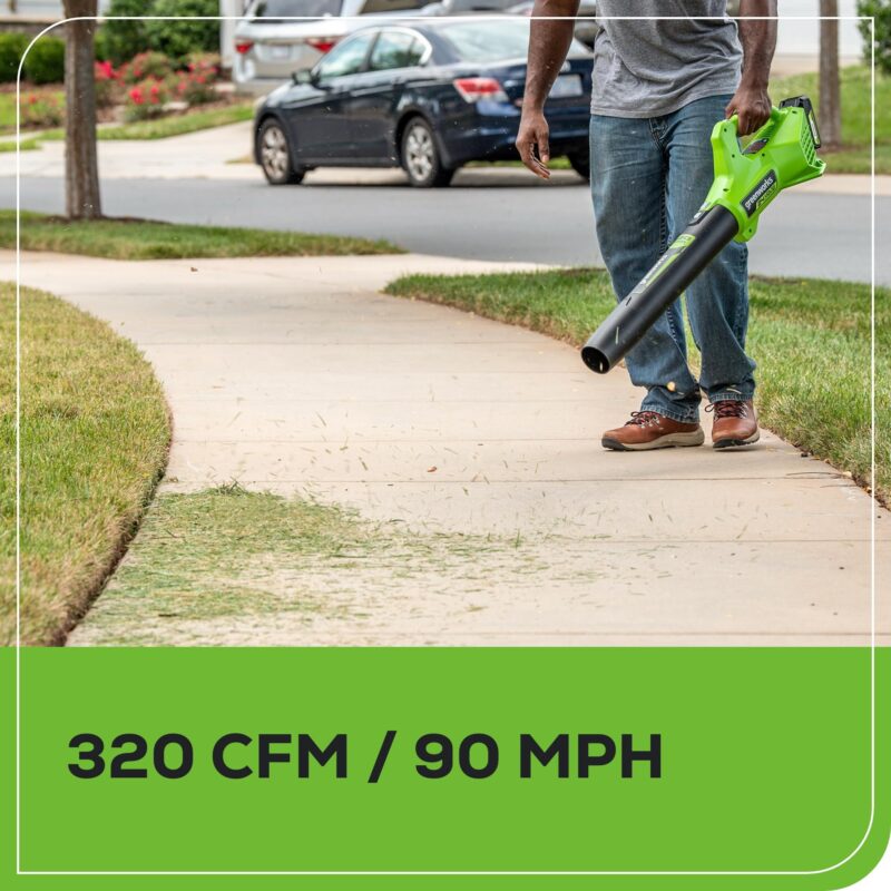 Greenworks 48V Brushless Cordless Push Lawn Mower – 17″ (43 cm) Deck, Dual 4.0 Ah Batteries & Rapid Charger, 45 Min Runtime - Image 63