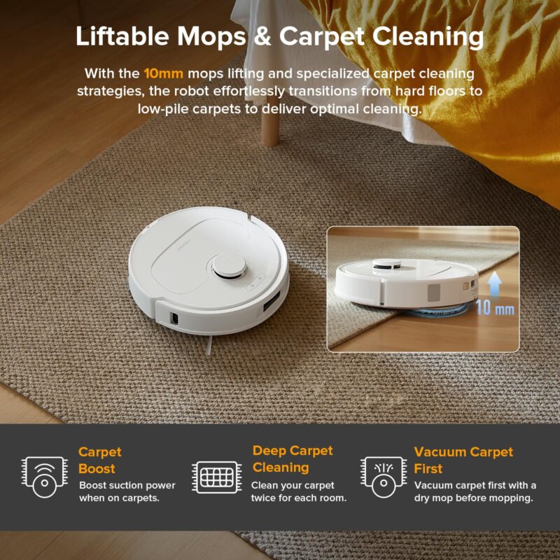 Roborock Qrevo Series Robot Vacuum and Mop – 8000Pa Suction, Dual Spinning Mops, LiDAR Navigation, Self-Emptying Dock, Smart App & Pet Hair Cleaning - Image 16