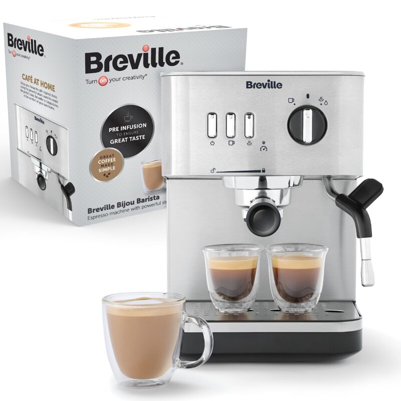 Breville Barista Max Espresso Machine – Integrated Bean Grinder, Milk Frother, 15 Bar Pump, 2.8L Tank, Stainless Steel Espresso, Latte & Cappuccino Maker - Image 5