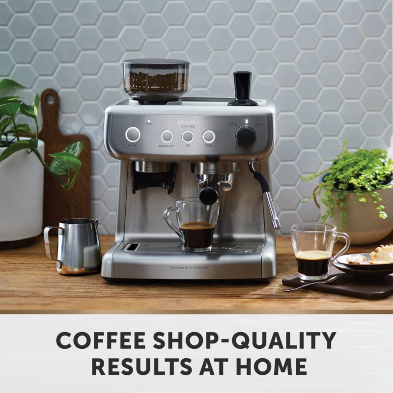 Breville Barista Max Espresso Machine – Integrated Bean Grinder, Milk Frother, 15 Bar Pump, 2.8L Tank, Stainless Steel Espresso, Latte & Cappuccino Maker - Image 22
