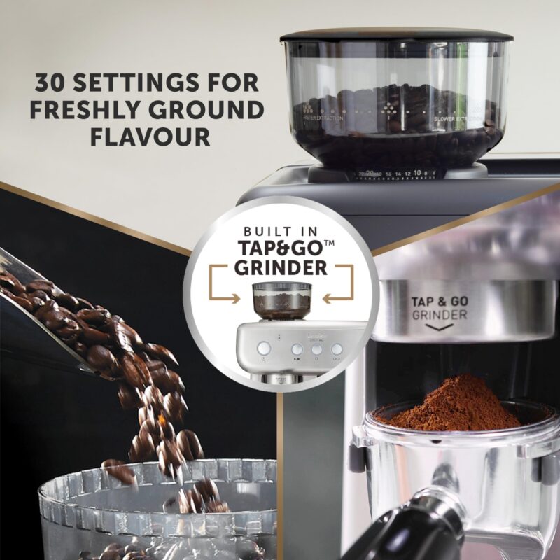 Breville Barista Max Espresso Machine – Integrated Bean Grinder, Milk Frother, 15 Bar Pump, 2.8L Tank, Stainless Steel Espresso, Latte & Cappuccino Maker - Image 24