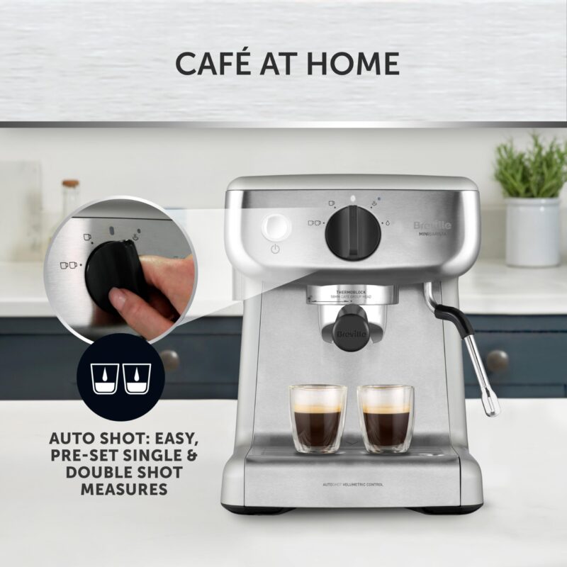 Breville Barista Max Espresso Machine – Integrated Bean Grinder, Milk Frother, 15 Bar Pump, 2.8L Tank, Stainless Steel Espresso, Latte & Cappuccino Maker - Image 11