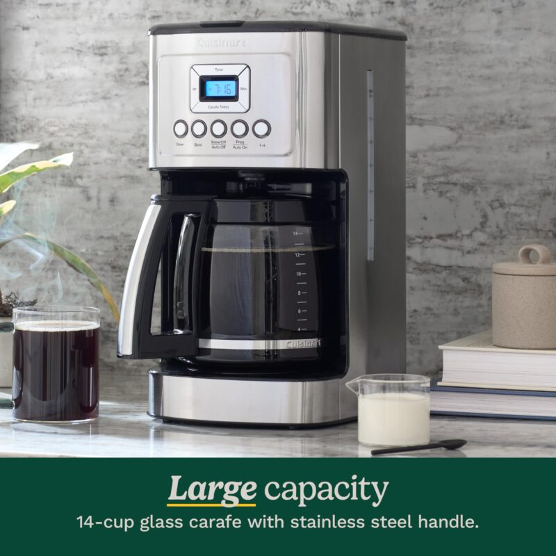Cuisinart DCC-3200P1 14-Cup Programmable Coffee Maker – Stainless Steel Drip Machine with Brew Strength Control, Glass Carafe, 1–4 Cup Setting & Auto Shut-Off - Image 28