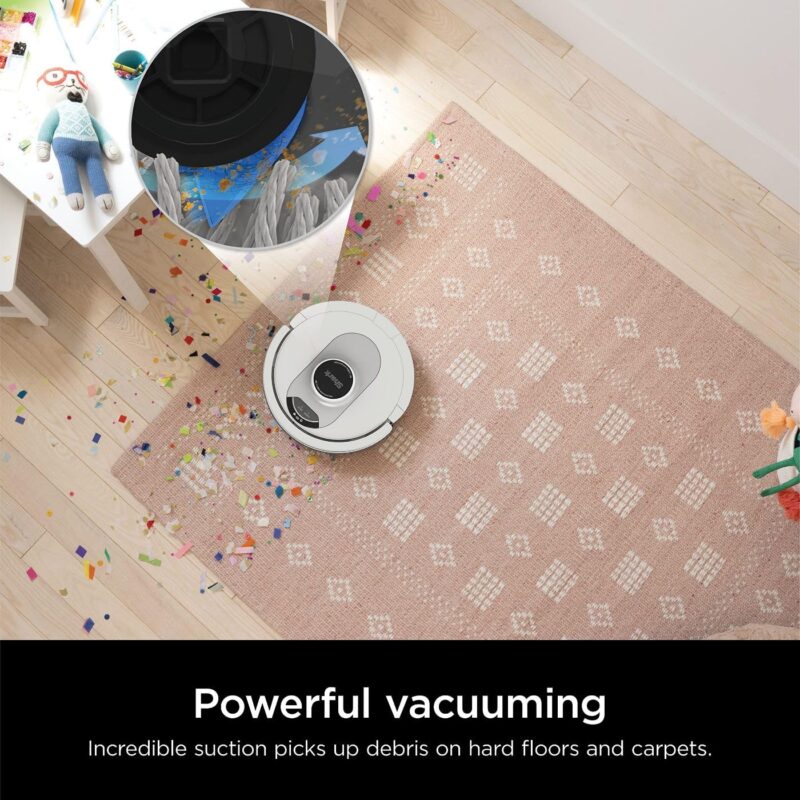 Shark AI Ultra Robot Vacuum – Self-Emptying, Smart Mapping, Matrix Clean, 60-Day XL Base, Pet Hair Pickup, Voice/App Control, LiDAR Navigation for Carpet & Hard Floors - Image 3