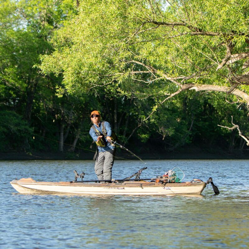 Pelican Catch 130 HDII Premium Angler Sit-On-Top Fishing Kayak – HyDryve II Pedal Drive & ErgoCast G2 Seat (Sandstone) - Image 7